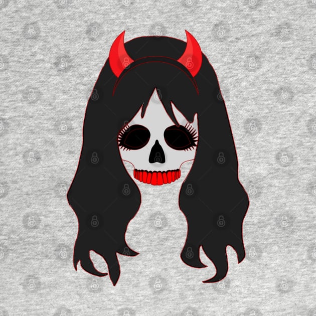 Devil Girl Skull by Nuletto